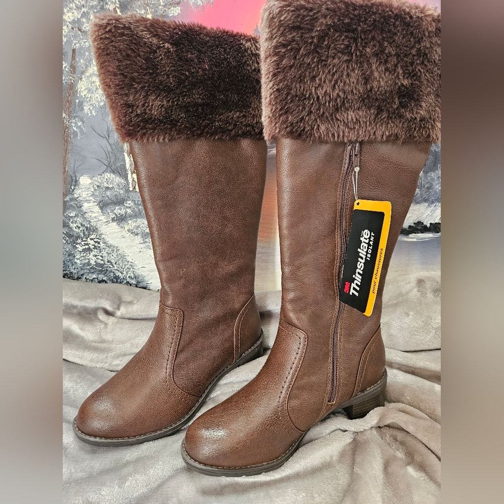 3M Thinsulate Faux Leather Boots